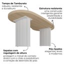 Ver imagem 5 de Mesa para Escritório com Tampo Curvado e Pés Ripados Carvalho/branco