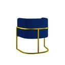 Ver imagem 6 de Kit 2 Poltronas + Sofá 2 Lugares Base de Metal Gold Balaqui Azul Marinho