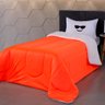Coberdrom Solteiro Emoji Com Porta Travesseiro Bordado 02 Peças neon:laranja - 3