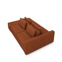 Ver imagem 5 de Sofá Ilha com Encosto e Almofadas Móveis Olimpo 265cm Modulado Linho Terracota G45 - Gran Belo