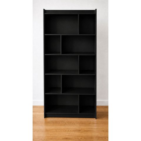 Estante Meia Colméia 100% Mdf Preto - Suprema Móveis