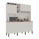 Ver imagem 1 de Armário de Cozinha 6 Portas 2 Gavetas New Topázio Salleto Branco