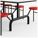 Ver imagem 7 de Mesa para Refeitório Escamoteável 10 Lugares MDP Branco de 25 mm - Assento Vermelho - 50904