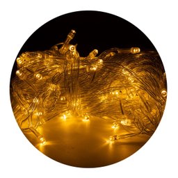 Cordão Led Pisca 10m com 100 Lâmpadas em Formato de Gota:colorido - 1