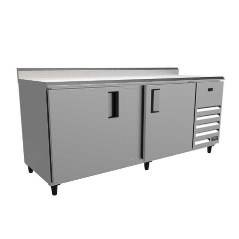 Balcão de Serviço Refrigerado 2,00 Metros Inox com Borda e Espelho Vbsr20 220v - Venâncio
