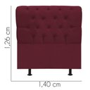 Ver imagem 3 de Cabeceira Estofada Cama Box Casal 140cm París Corino Bordo- Mabe Magazine