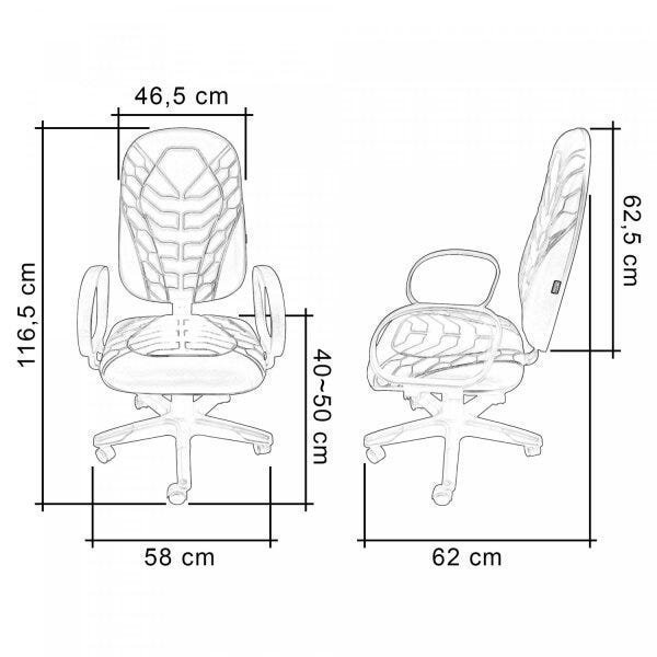 Cadeira Gamer Naja Braço Corsa Modelo Presidente Ecoflex - 3