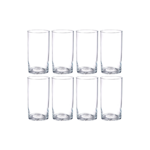 Jogo 8 Copos Altos de Vidro Vghome 350ml