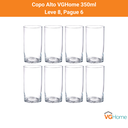 Ver imagem 3 de Jogo 8 Copos Altos de Vidro Vghome 350ml