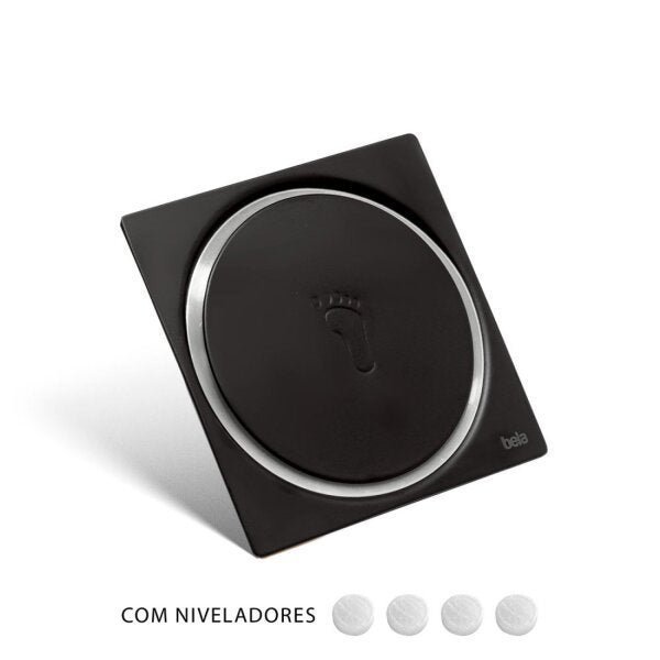 Ralo Inox Click Inteligente de Banheiro 10x10cm Bela Metais
