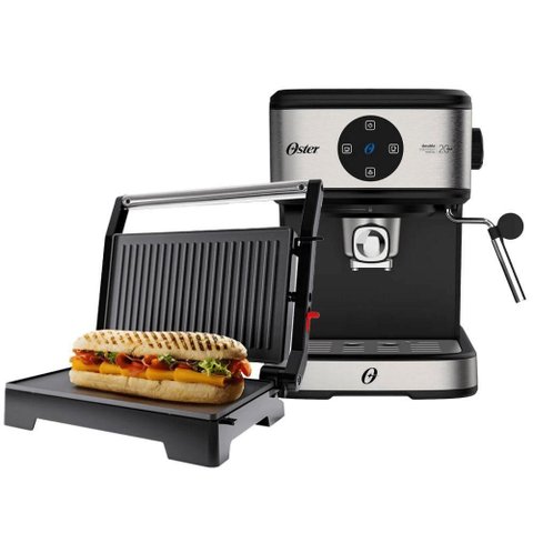 Kit Oster - Cafeteira Espresso Digital e Mini Grill 110v