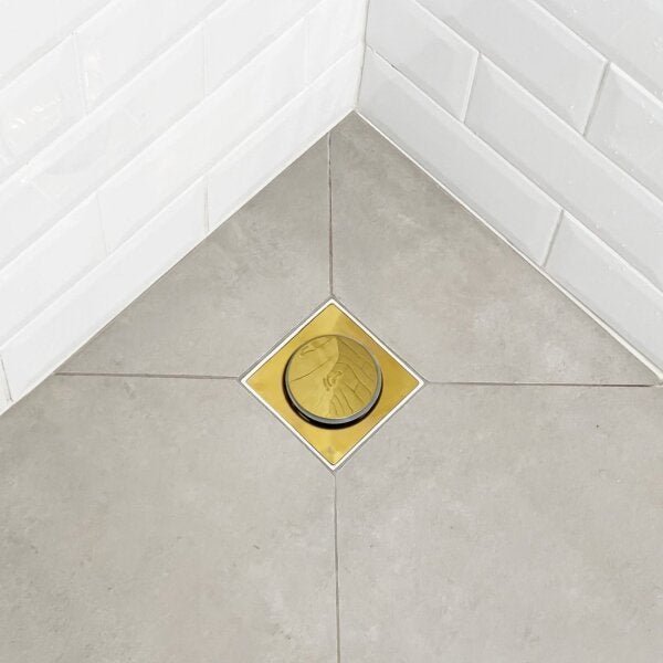 Ralo de Banheiro Inox Click Inteligente 15x15cm Bela Metais - 4