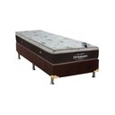 Ver imagem 1 de Cama Box Solteiro: Colchão Molas Ensacadas Ortobom SuperPocket Sleep King Látex + Base CRC Suede