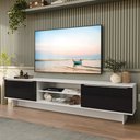 Ver imagem 1 de Rack para Tv até 80 Polegadas 218 Cm 2 Portas Branco/preto Lux Madesa