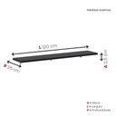 Ver imagem 2 de Prateleira de Parede 1200x250mm Preto