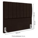 Ver imagem 4 de Cabeceira e Recamier Bau Casal 140 Cm Dalia Suede Marrom Artte