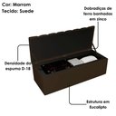 Ver imagem 5 de Cabeceira e Recamier Bau Casal 140 Cm Dalia Suede Marrom Artte