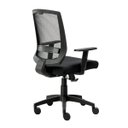 Ver imagem 4 de Cadeira de Escritório Giratória New Opus Roal Preta Encosto em Tela Base Nylon PU Syncron