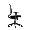 Ver imagem 3 de Cadeira de Escritório Giratória New Opus Roal Preta Encosto em Tela Base Nylon PU Syncron