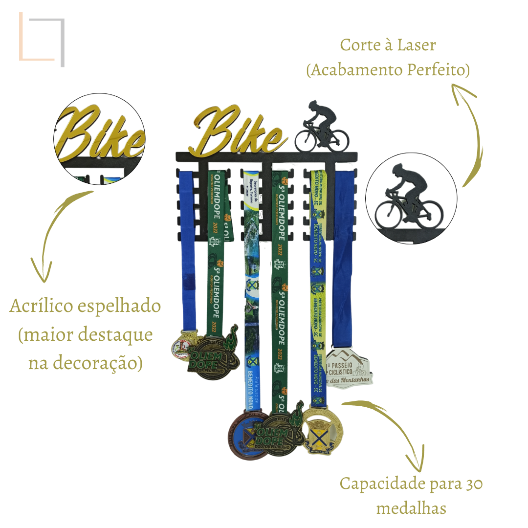 Portas medalhas Bike Ciclismo suporte de medalha Premiação - 2