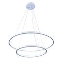 Ver imagem 1 de Lustre Led Moderno Luxuoso 2 Anéis Ring 40 e 60cm 45w 6500k:branco- Luz Branca Fria 6500k