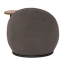 Ver imagem 7 de Poltrona Orgânica Kaira com Mesa Lateral Esquerda Base Fixa Preto Bouclé Marrom - Nexta Casa