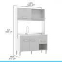 Ver imagem 4 de Armário de Cozinha para Kitnet 122x188cm Mdp 0336 Menu Móveis
