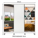Ver imagem 2 de Guarda Roupa Juvenil 100% Mdf Madesa Com Espelhos Branco