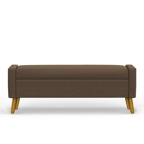 Recamier Bau Londres 1,60m Suede Marrom - Clique Decor