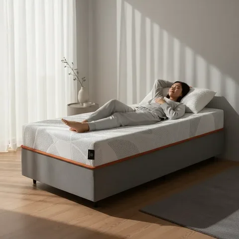 Cama Box com Colchão Ortopédico de Espuma D33 a Vácuo Sonno Full - Lucas Home - Solteiro