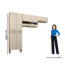 Ver imagem 4 de Cozinha (sem Balcão) 6 Portas 2 Portas de Vidro Nala Plus - Ssx Multicoisas