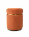 Ver imagem 3 de Kit Puff com Cinta Superior, Cor Dourada Terracota Veludo - Let Móveis