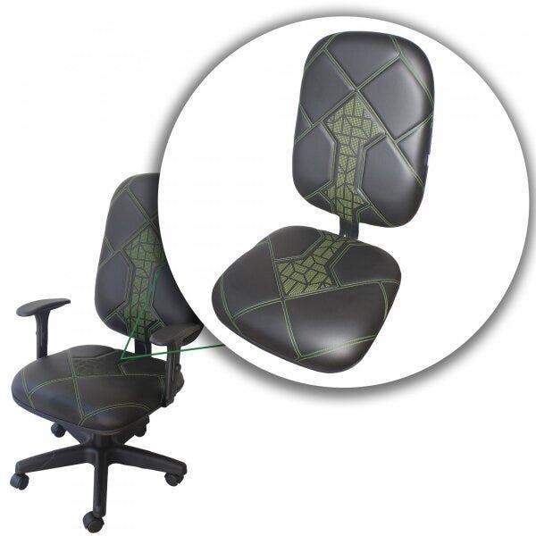 Cadeira Gamer Spectro Braço Regulável Modelo Presidente Ecoflex - 7