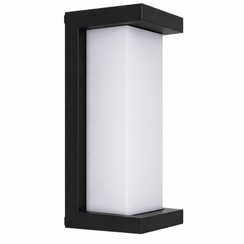 Arandela Externa Pórtico Preto ABS IP65 24,5x11x9 3000k Ard-por-Pt