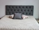 Ver imagem 2 de Cabeceira Para Cama King 195x50cm Cinza Escuro Com Botões Na Mesma Cor - Alta Durabilidade