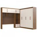 Ver imagem 2 de Guarda-Roupa Casal Modulado Athenas 10 Portas 4 Gavetas Off White/Nogueira - Doripel