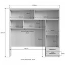 Ver imagem 4 de Guarda-Roupa Casal Modulado Athenas 10 Portas 4 Gavetas Off White/Nogueira - Doripel