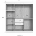 Ver imagem 3 de Guarda-Roupa Casal Modulado Athenas 10 Portas 4 Gavetas Off White/Nogueira - Doripel