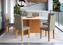 Ver imagem 1 de Conjunto Sala de Jantar Predilleta Florida 170cm com 6 Cadeiras Freijo Off Assento Cacau