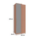 Ver imagem 4 de Guarda Roupa 1 Porta Correr para Canto Reto 2450mm Setiba Plus Rimo Carvalho/fendi