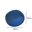Ver imagem 3 de Puff Pera Redondo Gigante Suede com Enchimento Almofadão Decoração Conforto - Azul