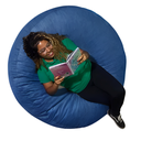 Ver imagem 4 de Puff Pera Redondo Gigante Suede com Enchimento Almofadão Decoração Conforto - Azul