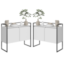 Ver imagem 1 de Conjunto Buffet Aparador Industrial 2 Portas Branco Preto