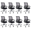 Ver imagem 1 de Kit 8 Cadeiras de Escritório Begônia Oficial Ergonômico Pret