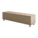 Ver imagem 2 de Calçadeira Baú Recamier Estofado Queen 160 Cm Ônix Linho Bege