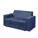 Ver imagem 1 de Sofá-Cama 2 Lugares Pratik 5000 Mamflex Amassado Azul