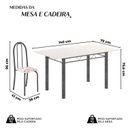 Ver imagem 5 de Conjunto de Mesa Tubular 140cm X 75cm Tampo em Vidro com 6 Cadeiras Iris B