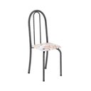 Ver imagem 4 de Conjunto de Mesa Tubular 140cm x 75cm Tampo em Vidro com 6 Cadeiras Iris B Prata/Botanic Bege/Mart