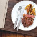 Ver imagem 3 de Faqueiro 100 Peças Laguna Aço Inox Tramontina Facas Churrasco Brilho Detalhes no Cabo