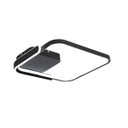 Ver imagem 1 de Plafon Moderno Quadrado Preto 50cm Led 25w 3000k Bivolt 14593-pl